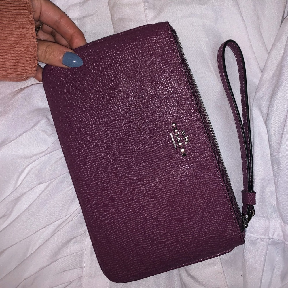 Purple Coach Wristlet